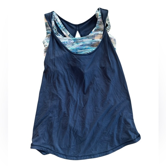 Lululemon Ready & Go Tank Women Size 8 Inkwell Blurry Belle Multi - Picture 4 of 7